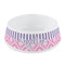 Pink & Purple Damask Plastic Pet Bowls - Small - MAIN