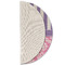 Pink & Purple Damask Round Linen Placemats - HALF FOLDED (single sided)