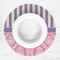 Pink & Purple Damask Round Linen Placemats - LIFESTYLE (single)