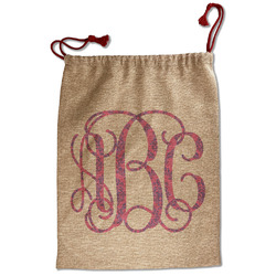 Pink & Purple Damask Santa Sack - Front (Personalized)