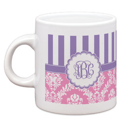 Pink & Purple Damask Espresso Cup (Personalized)