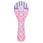 Pink & Purple Damask Ceramic Spoon Rest (Personalized)