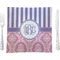 Pink & Purple Damask Square Dinner Plate