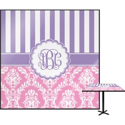 Pink & Purple Damask Square Table Top - 30" (Personalized)