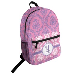 Pink & Purple Damask Student Backpack (Personalized)