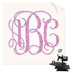 Pink & Purple Damask Sublimation Transfer - Baby / Toddler (Personalized)