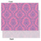 Pink & Purple Damask Tissue Paper - Heavyweight - Large - Front & Back