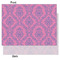 Pink & Purple Damask Tissue Paper - Heavyweight - Medium - Front & Back