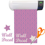 Pink & Purple Damask Vinyl Sheet (Re-position-able)