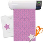 Pink & Purple Damask Heat Transfer Vinyl Sheet (12"x18")