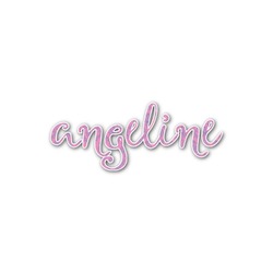 Pink & Purple Damask Name/Text Decal - Small (Personalized)