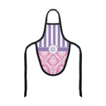 Pink & Purple Damask Bottle Apron (Personalized)