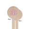 Pink & Purple Damask Wooden 7.5" Stir Stick - Round - Single Sided - Front & Back