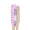 Pink & Purple Damask Wooden Food Pick - Paddle - Single Sided - Front & Back