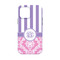 Pink & Purple Damask iPhone 13 Mini Tough Case - Back