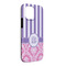 Pink & Purple Damask iPhone 13 Pro Max Tough Case - Angle