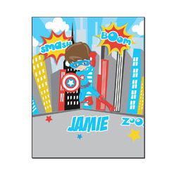 Superhero in the City Wood Print - 16x20 (Personalized)