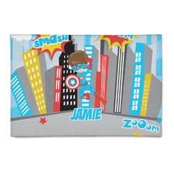 Superhero in the City 2' x 3' Indoor Area Rug (Personalized)