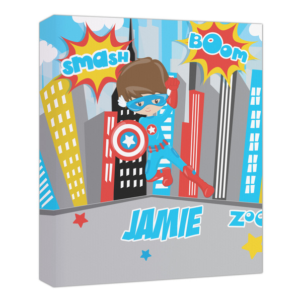 Custom Superhero in the City Canvas Print - 20x24 (Personalized)