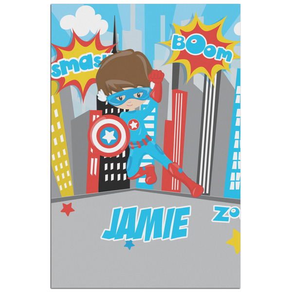 Custom Superhero in the City Poster - Matte - 24x36 (Personalized)