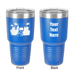 Superhero in the City 30 oz Stainless Steel Tumbler - Royal Blue - Double-Sided (Personalized)