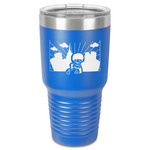 Superhero in the City 30 oz Stainless Steel Tumbler - Royal Blue - Single-Sided