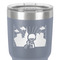 Superhero in the City 30 oz Stainless Steel Ringneck Tumbler - Grey - Close Up