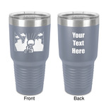 Superhero in the City 30 oz Stainless Steel Tumbler - Grey - Double-Sided (Personalized)