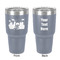 Superhero in the City 30 oz Stainless Steel Ringneck Tumbler - Grey - Double Sided - Front & Back