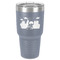 Superhero in the City 30 oz Stainless Steel Ringneck Tumbler - Grey - Front