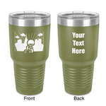 Superhero in the City 30 oz Stainless Steel Tumbler - Olive - Double-Sided (Personalized)