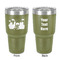 Superhero in the City 30 oz Stainless Steel Ringneck Tumbler - Olive - Double Sided - Front & Back