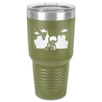 Superhero in the City 30 oz Stainless Steel Tumbler - Olive - Single-Sided