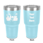 Superhero in the City 30 oz Stainless Steel Tumbler - Teal - Double-Sided (Personalized)