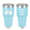 Superhero in the City 30 oz Stainless Steel Ringneck Tumbler - Teal - Double Sided - Front & Back