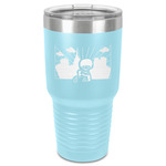 Superhero in the City 30 oz Stainless Steel Tumbler - Teal - Single-Sided