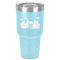 Superhero in the City 30 oz Stainless Steel Ringneck Tumbler - Teal - Front