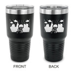 Superhero in the City 30 oz Stainless Steel Tumbler - Black - Double Sided (Personalized)