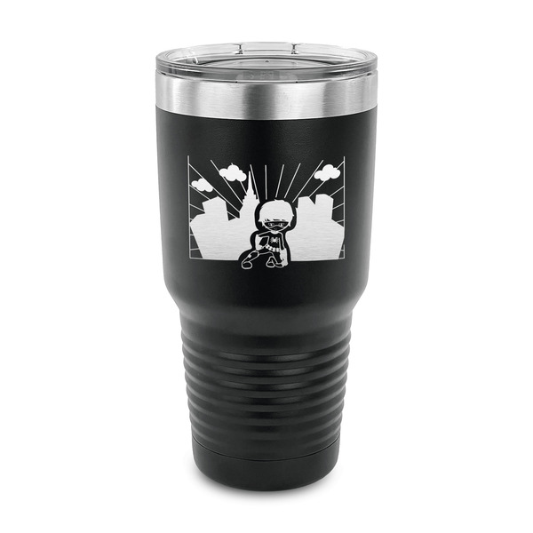 Custom Superhero in the City 30 oz Stainless Steel Tumbler