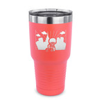 Superhero in the City 30 oz Stainless Steel Tumbler - Coral - Single Sided