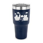 Superhero in the City 30 oz Stainless Steel Tumbler - Navy - Single Sided