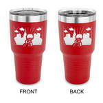 Superhero in the City 30 oz Stainless Steel Tumbler - Red - Double Sided (Personalized)