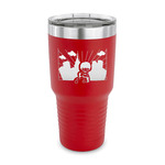 Superhero in the City 30 oz Stainless Steel Tumbler - Red - Single Sided