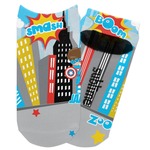 Superhero in the City Adult Ankle Socks (Personalized)