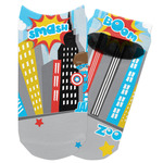 Superhero in the City Adult Ankle Socks (Personalized)