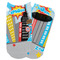 Superhero in the City Adult Ankle Socks - Single Pair - Front and Back