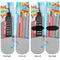 Superhero in the City Adult Crew Socks - Double Pair - Front and Back - Apvl