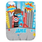 Superhero in the City Baby Swaddling Blanket (Personalized)