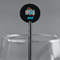 Superhero in the City Black Plastic 5.5" Stir Stick - Round - Main