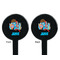 Superhero in the City Black Plastic 7" Stir Stick - Double Sided - Round - Front & Back